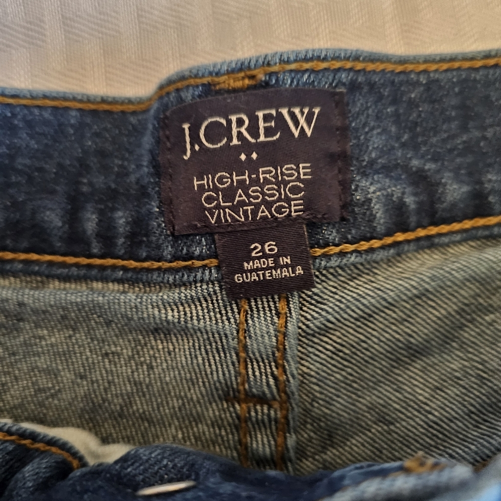 J.Crew High Rise Classic Vintage Jeans Size 26 Straight Leg Denim‎ - Picture 2 of 3
